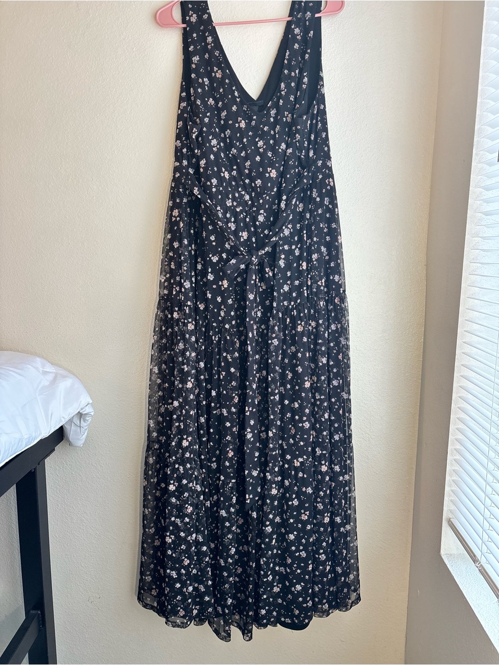 Torrid 3X Floral Chiffon Tiered Maxi Dress Sleeveless V-Neck Boho Cottagecore